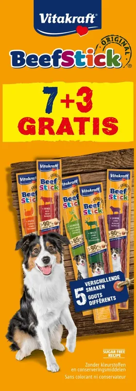 Vitakraft Multipack Beef-Sticks 7+3 Flitsaanbieding